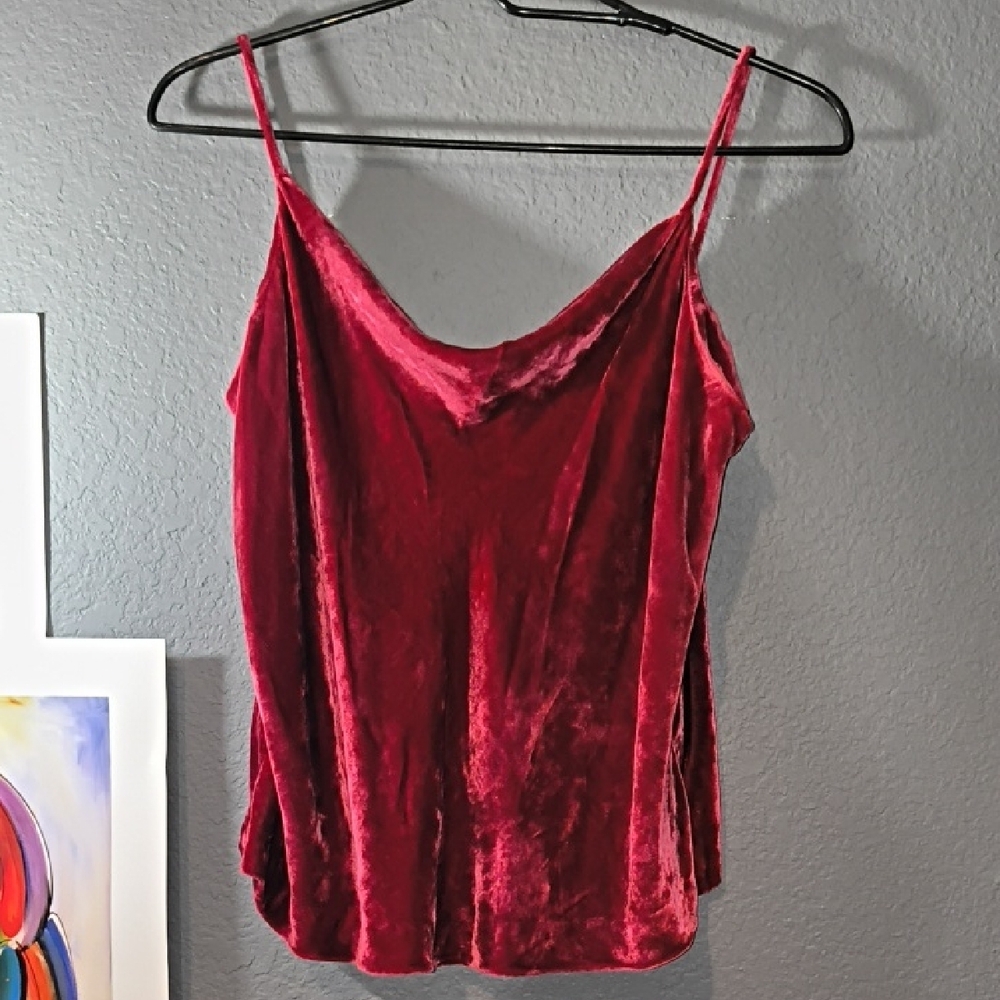 Burberry Velvet Burgundy Cami Top